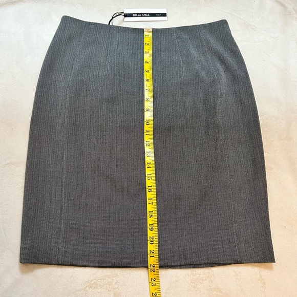 NWT Della Spiga | Made in Italy | Heather Gray Pencil Skirt | Size 12 - Picture 7 of 9